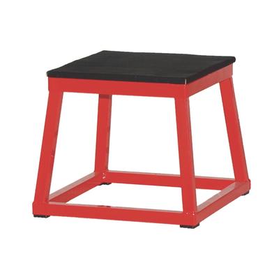 Champion Sports Plyo Box, 15" x 15", Plywood/Rubber/Steel, Red/Black (CSIPXB12) Each Exercise Equipment