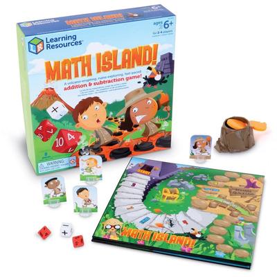 Learning Resources Math Island! Addition & Subtraction Game - Educational4 Players (LRNLER5025) Each Board Game