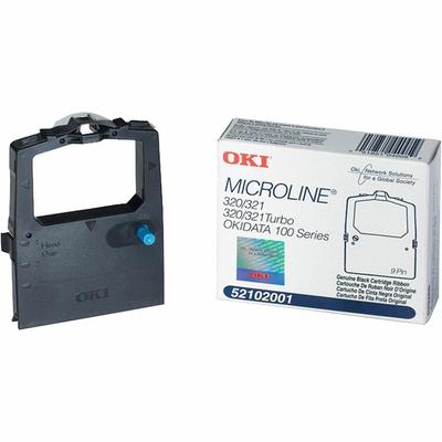 Oki Nylon Ribbon for ML172, 180, 192, 320, 321 series and Other Printers, Black (OKI52102001) Each Oki® Ribbon Cartridge