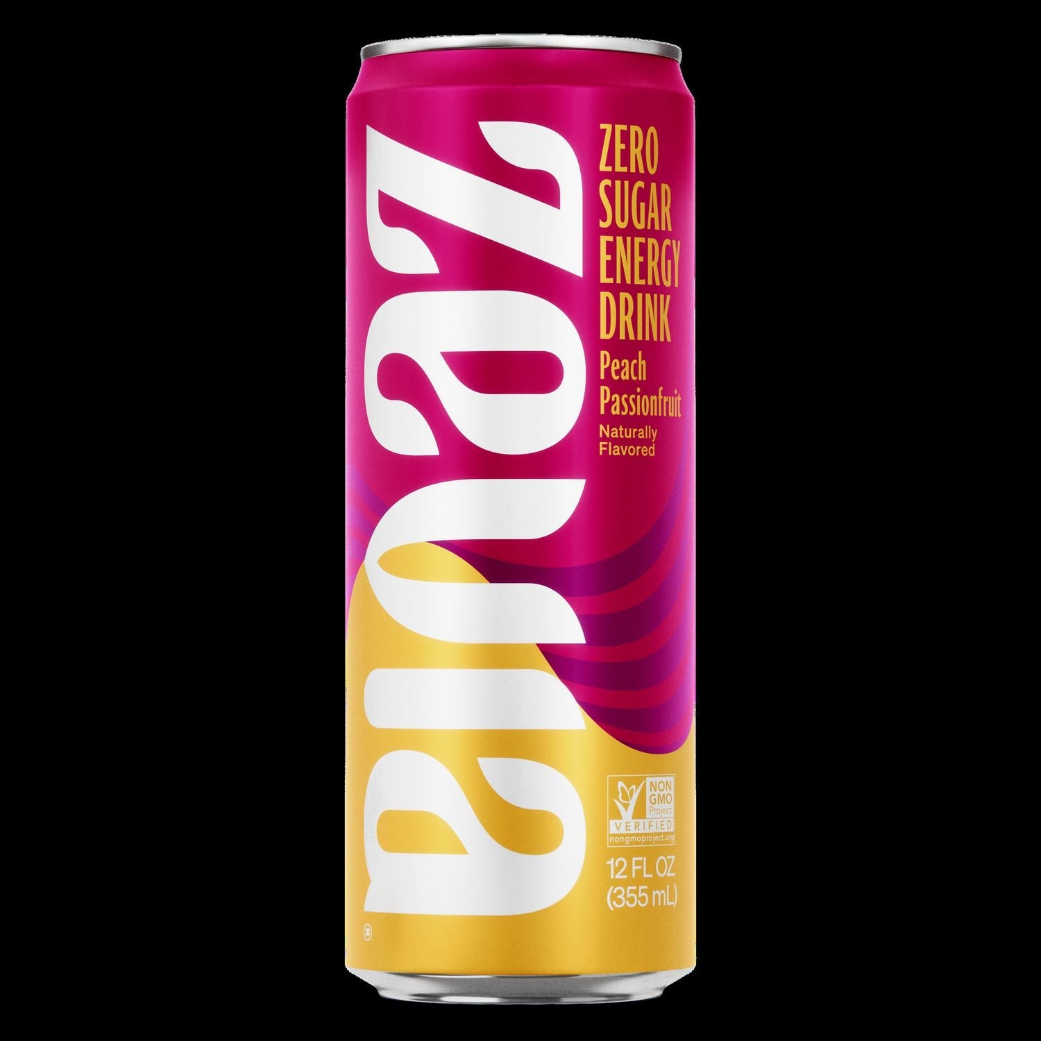 Zevia Zero Sugar Naturally Sweetened Energy Drink, Peach Passionfruit, 12 oz Can, 12/Carton (ZEV0195712) Case of 12 Zevia® Energy Drinks