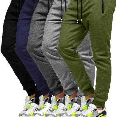 TEMU 5pcs Men Jogger Sweatpants With Zipped Pocket...