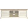 Galano - Meuble tv 2 Portes Milan, 150 x 50.4 x 40.05 cm, Style Moderne, Couleur Ivoire