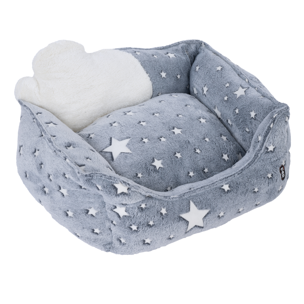 Panier TIAKI Glowing Stars pour chien - L 50 x l 40 x H 23 cm