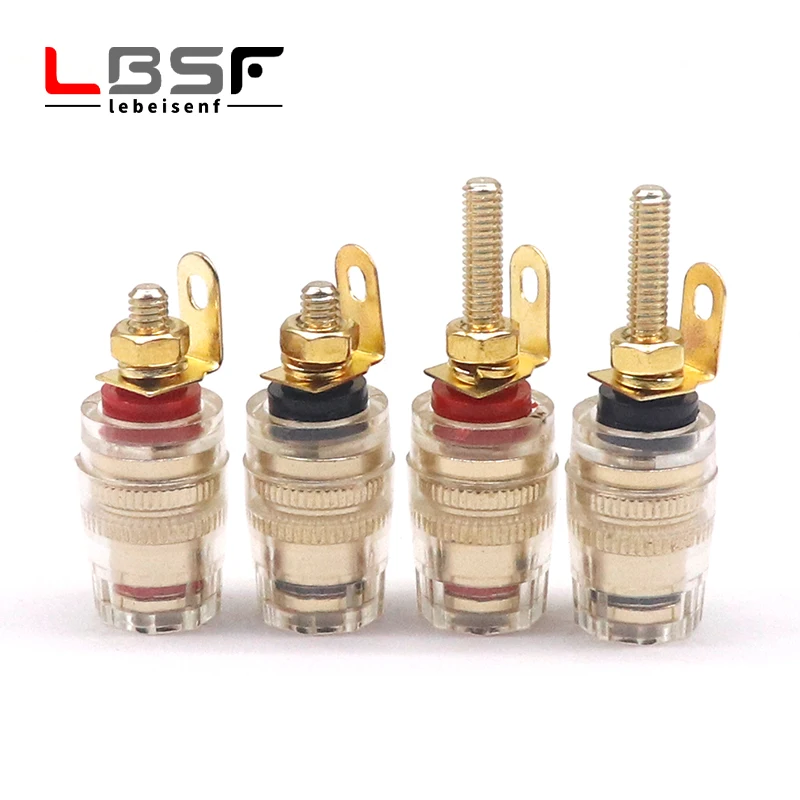 2 stücke/1Pairs 32,5/42,5mm 4mm Binding Post Terminal Lautsprecher Test Bananen Stecker Buchse Stecker verstärker Lautsprecher K5DB Image