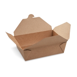 SWS 160 Braune Faltboxen Asiaboxen 195x138x88 mm 2500ml Foodboxen Pommesboxen Image