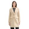 Kurzmantel TOM TAILOR DENIM, Damen, Gr. M (38), braun (light camel melange), Web, Obermaterial: 80% Polyester, 20% Wolle. Futter: 100% Polyester, unifarben, casual, bequem ca. Mitte Oberschenkel, tiefer V-Ausschnitt, Langarm, Mäntel, mit Wolle