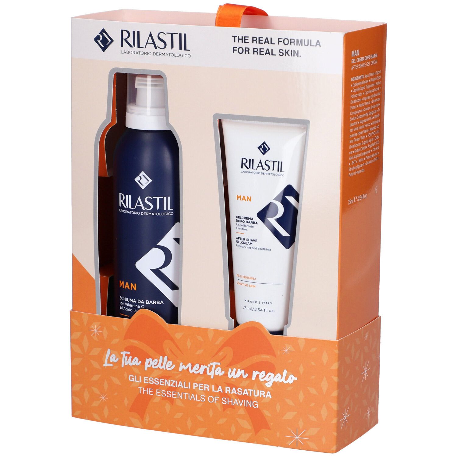 RILASTIL® Man Set Rasatura Schiuma da Barba + Gel Crema Dopobarba 1 pz