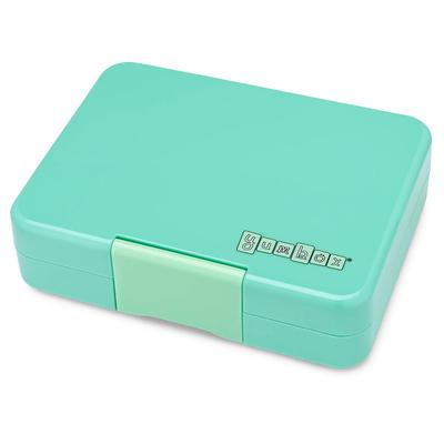 Yumbox Leakproof Bento Snack Box, 3 Compartment - Tropical Aqua / Rainbow
