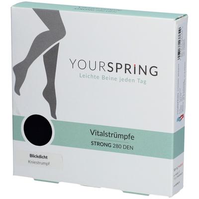 Yourspring strong blickdicht 280den AD 38/39 blau 2 St Strümpfe Image