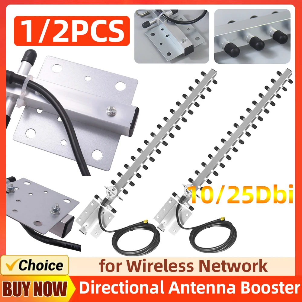 Yagi-WLAN-Antenne 2,4 GHz (25dBi) Modem kabel mit Richtungs verstärker verstärker mit hoher Verstärkung 2400-2500MHz für WLAN-Router Image