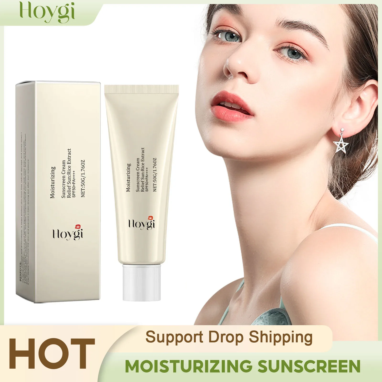 Sonnenschutz creme SPF 50 Gesicht Körper Sonnenschutz cremes schweiß fest erfrischend nicht fettig feuchtigkeit spendend Reparatur Haut Gesichts Sonnenschutz Image