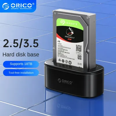 ORICO 2,5/3,5 Zoll Festplatten-Dockingstation für 2,5 3,5 HDD SSD-Festplattengehäuse HDD Box Dock Festplattengehäuse Dockingstation