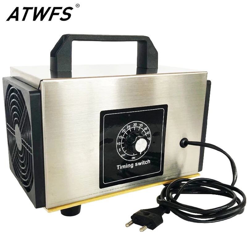 ATWFS Luftreiniger Ozongenerator 220 V 60 g Luftreiniger Heim-Ozonator Tragbarer Ozonisator O3-Generator mit Timing Image
