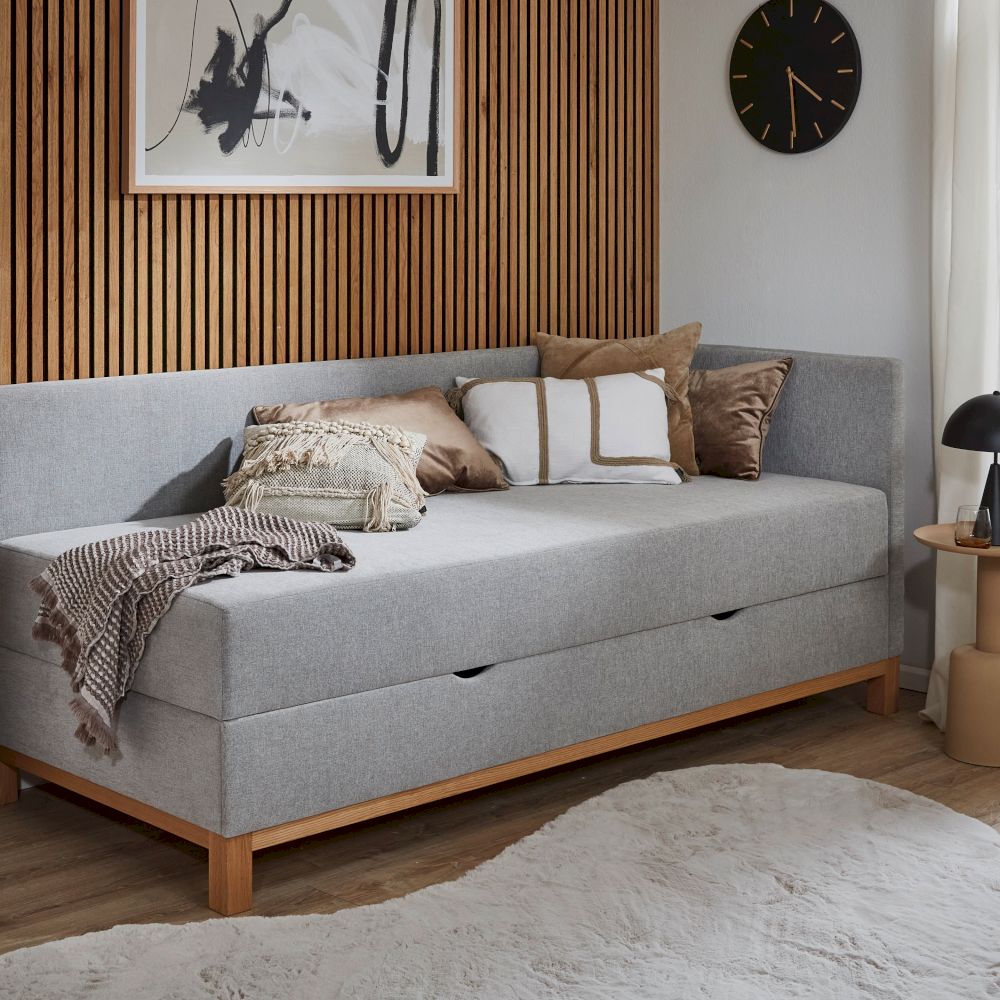 meise.möbel »Santos« Polsterbett inkl. Bettkasten 140x200 cm / anthrazit