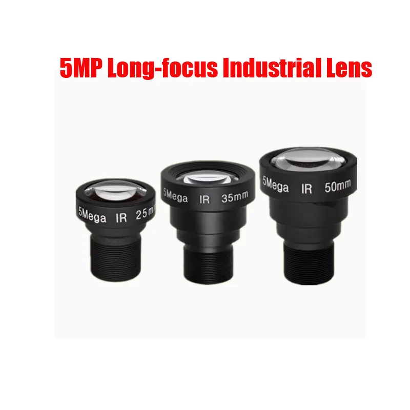 HD 2/3 Zoll 5MP 25MM 35mm 50MM Industrielinse mit langem Fokus M12 CCTV MTV Board IR-Objektiv für Sicherheits-CCTV-Kameras Image