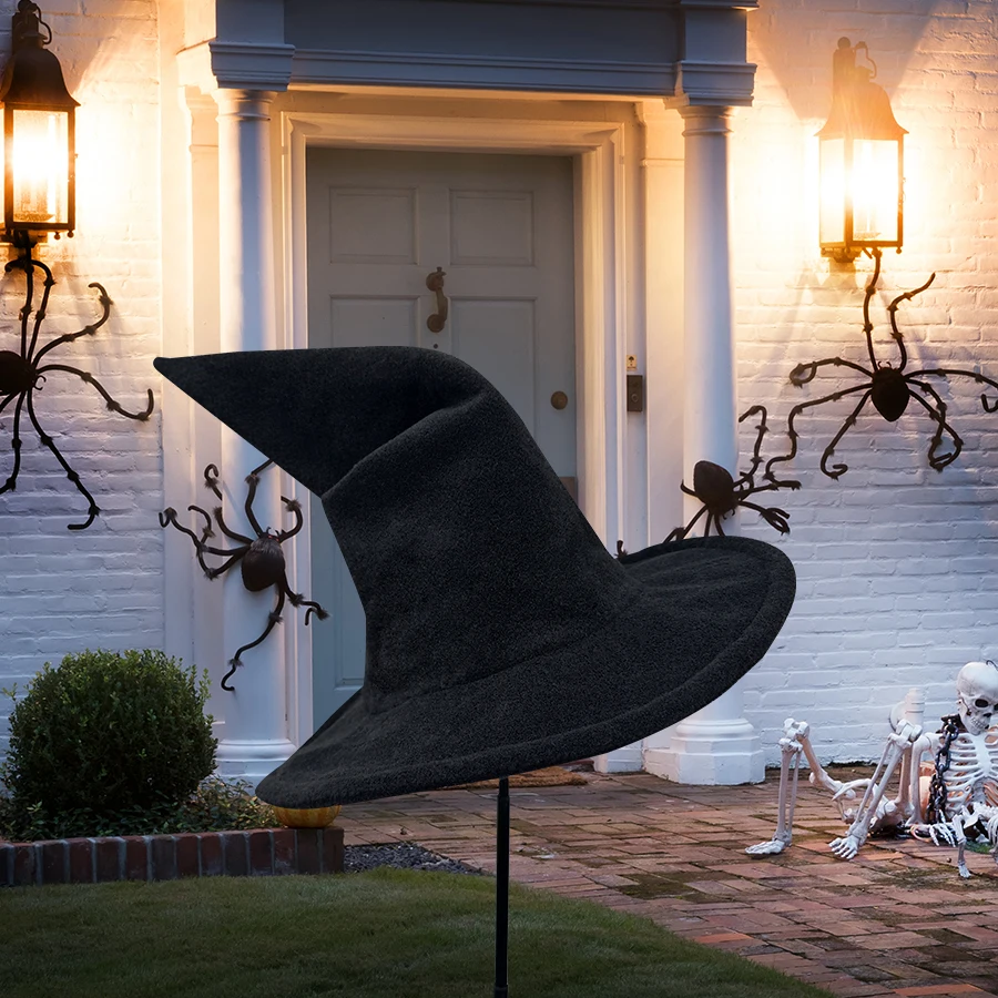 1pc Halloween Hexen zauberer schwarzer Hut Party Cosplay Kostüm Kopf bedeckung Teufel Kappe Requisiten Dekoration Lieferungen für erwachsene Frauen Männer Image