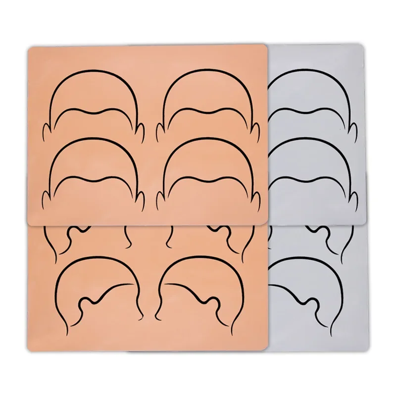1pc Weiche Silikon Kopfhaut Mikropigmentierung Tattoo Praxis Haut Microblading Haaransatz Design Training Haut SMP Make-Up Zubehör Image