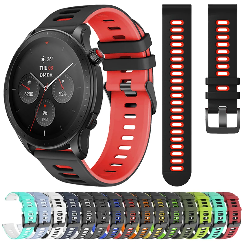 20mm 22mm silikon armband für huami amazfit cheetah/gtr 4 3 47mm 42mm armband für huami amazfit gts 4 3 2/bip 5 u pro armband Image