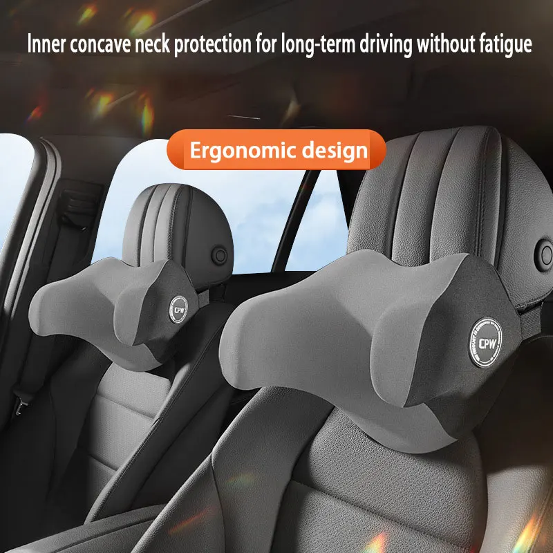 Auto U-förmige Kopfstütze ohne krummen Hals Autozubehör Kinder reise Schlaf U-förmige Memory Baumwolle Nackenschutz kissen Image