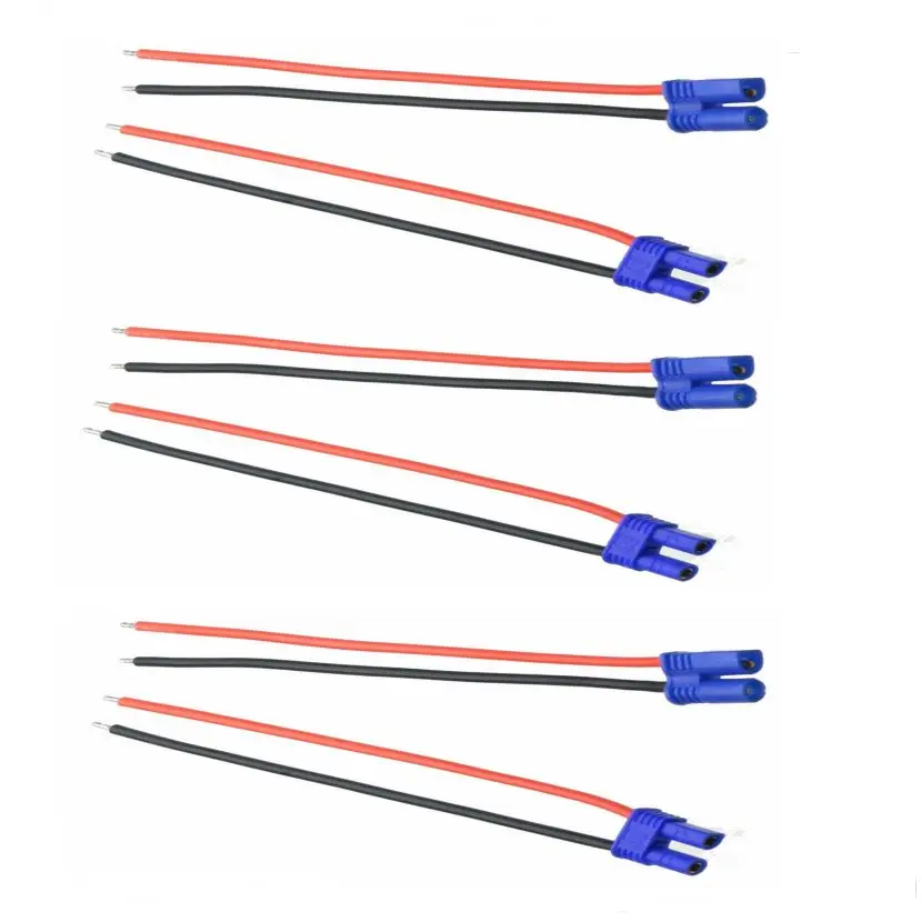 Rc hobby ec2 pigtail kabel männlich weiblich 2mm kugel stecker 100mm 18awg silikon draht für rc modell quadcopter lipo batterie