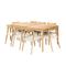 Set di mobili da giardino in teak massello 8 posti