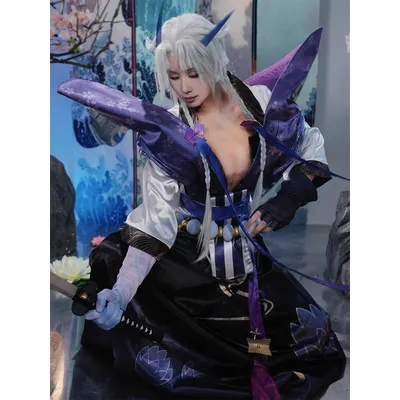 Die unvergessenen Yone Cosplay Kostüme und Perücke, Spiel Lol Spirit Blossom Rollenspiel Uniform,Halloween Karneval Party Outfit für Männer Image