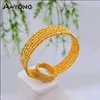 Luxus Dubai vergoldet mehr schicht iges Armband Set 21 Karat Gold Farbe freie Größe arabische Perlen