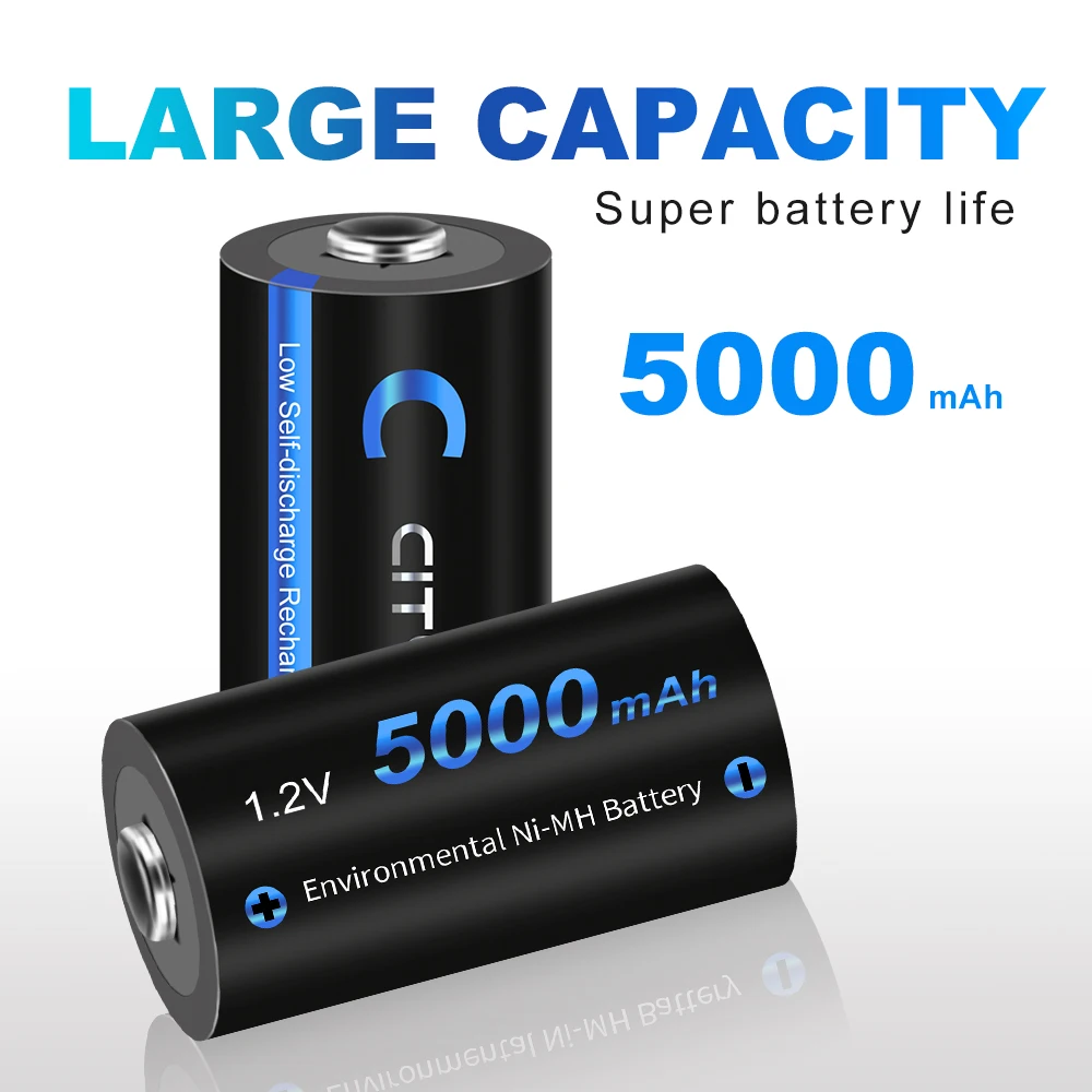 CITYORK 1,2 V C Größe Batterie Ni-Mh LR14 Wiederaufladbare, Für Gas Herd Auto Spielzeug Taschenlampe Radio Geringe Selbstentladung C Bateri Image