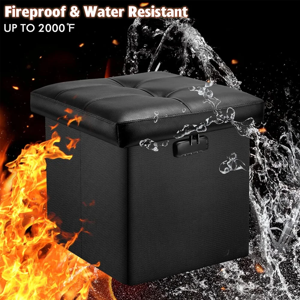 Verbesserte wasserdichte feuerfeste Aufbewahrung shocker Zahlens chloss multifunktion ale Aufbewahrung sbox faltbare Größe 33*33*33cm Tragfähigkeit