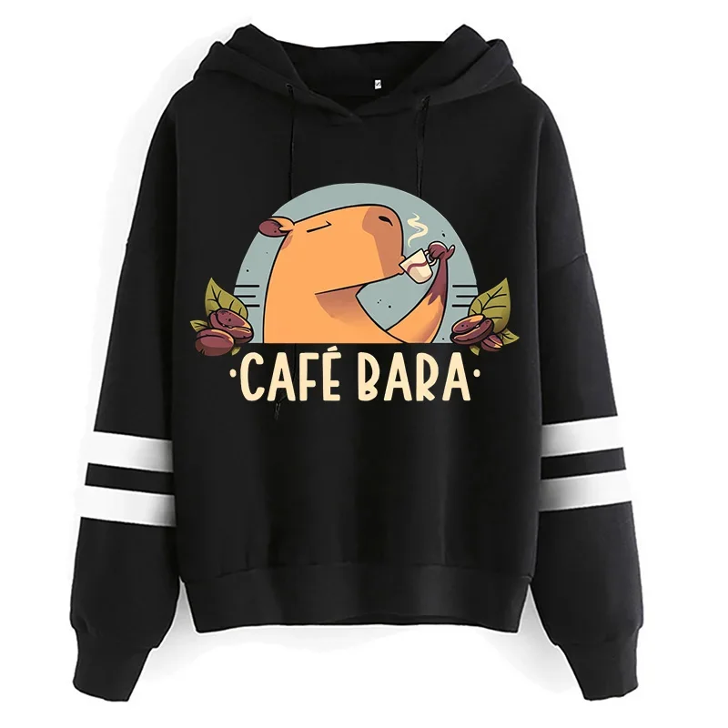 Kawaii Cartoon Capybara Hoodies Frauen/männer Harajuku Mode Grafik Streetwear Unisex Winter Warme Sweatshirts Mit Kapuze Weibliche/männlich Image