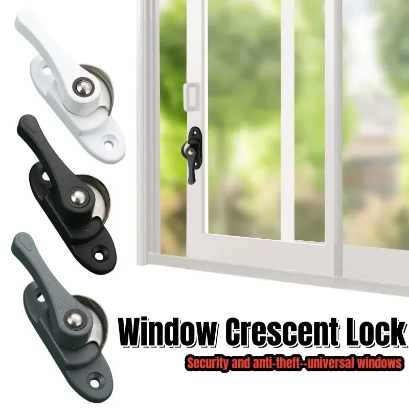 1/2PCS Aluminium Legierung Zwei Weg Crescent Lock mit Haken Tür und Fenster Haken Schloss Hause Anti diebstahl Fenster Lock Schiebetür Schnalle
