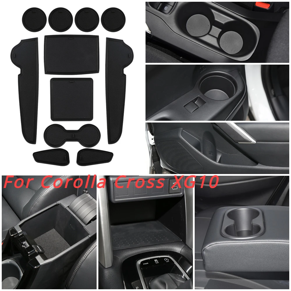 Auto Tür Nut Matte für Toyota Corolla Kreuz XG10 2021 2022 2023 2024 Staub-proof Pad Tasse Kissen tor Slot Matten 11pc Zubehör Image