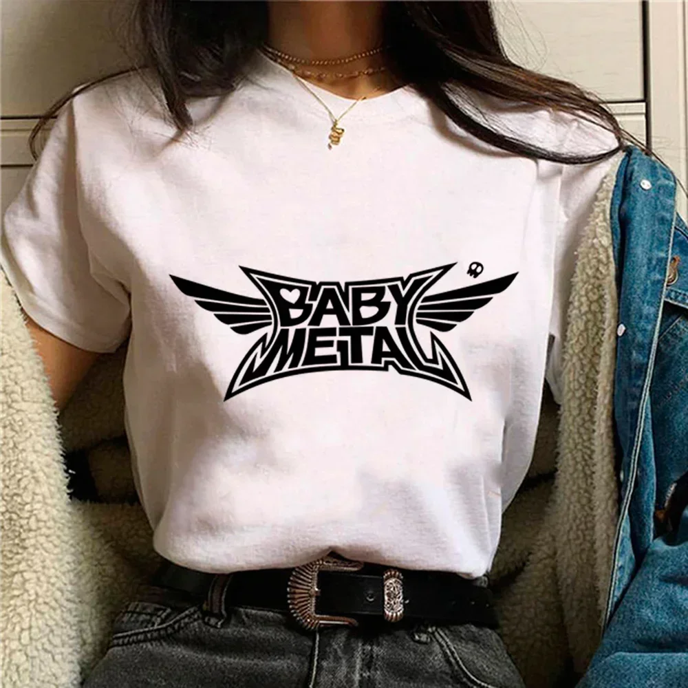 Baby metal T-Shirt Frauen japanischen Sommer Harajuku T-Shirt Mädchen Comic-Designer Y2k Kleidung Image