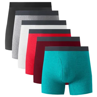 2 stücke Mann Mid-Lange Boxer Shorts Unterwäsche Baumwolle männer Höschen Männlich Erweiterte Image