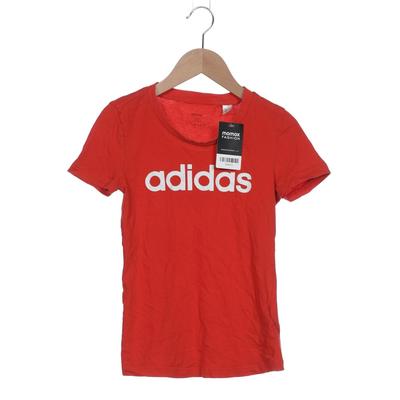 adidas Damen T-Shirt, Gr. 32, rot, Baumwolle