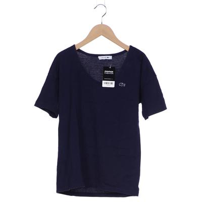 Lacoste Damen T-Shirt, Gr. 34, marineblau, Baumwolle