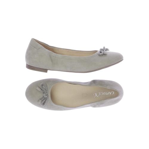 Caprice Damen Ballerinas, Gr. 41, grau, Leder