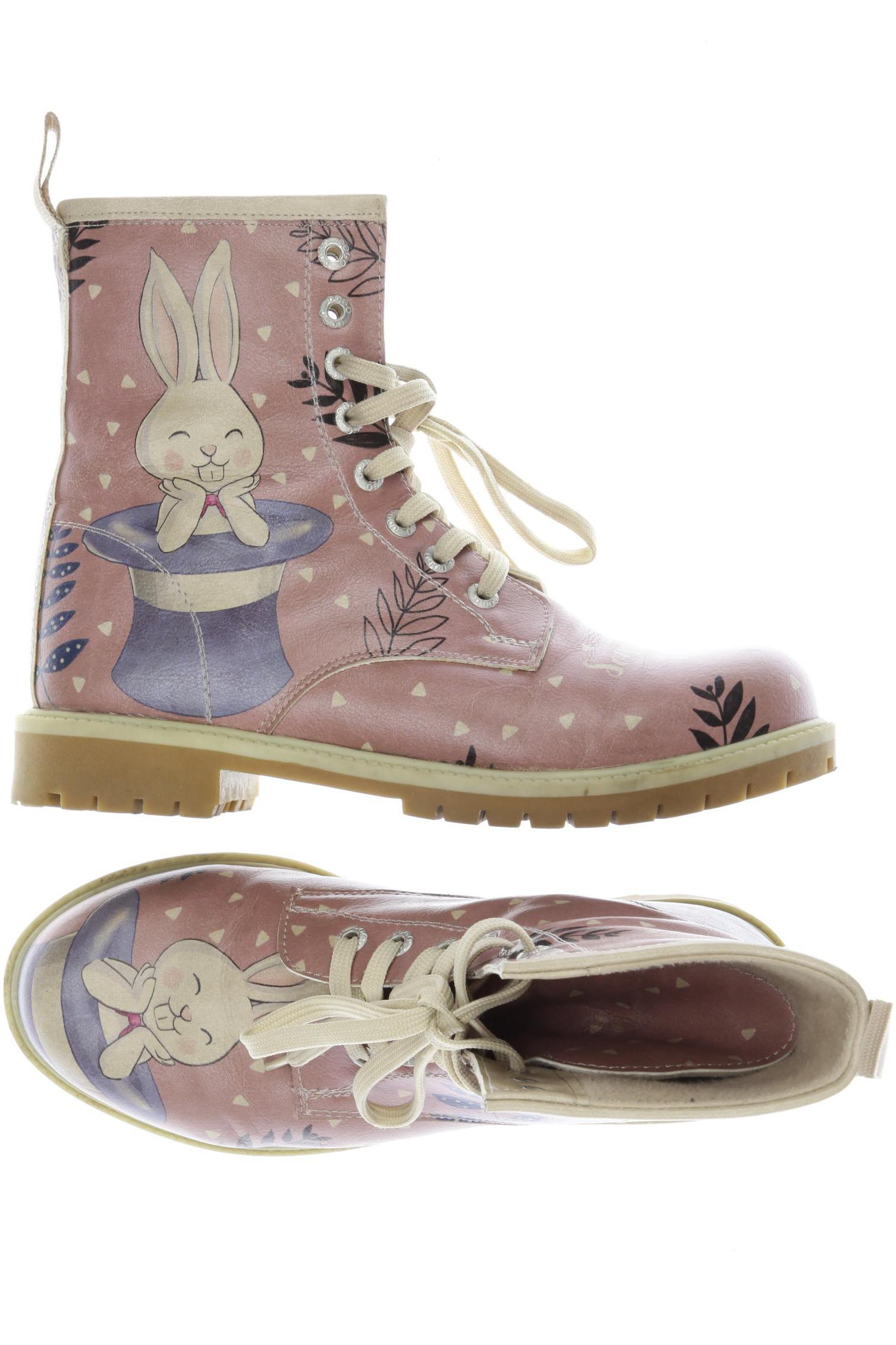 Dogo Damen Stiefelette, Gr. 38, pink, Kunstleder Image