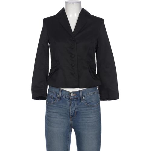 H&M Damen Blazer, Gr. 34, schwarz, Baumwolle, Synthetik, Viskose