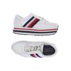 Tommy Hilfiger Damen Sneakers, Gr. 38, weiß, Kunstleder, Leder