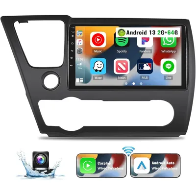 Android 13 Car Stereo for Honda Civic 2013-2017 with Apple CarPlay Android Auto 9 Inch Touch Screen