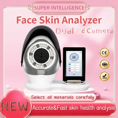 New Upgrade 8 Spectral Imaging Technology Skin Analyzer Face Moisture Detection Spa Use 15.6inch 3D