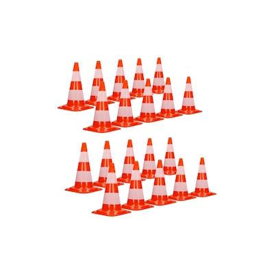 20er Pack Warnkegel Warnleitkegel Verkehrsleitkegel Pylon Sicherheit 47 cm Kegel