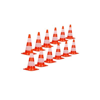 12er Pack Warnkegel Warnleitkegel Verkehrsleitkegel Pylon Sicherheit 47 cm Kegel