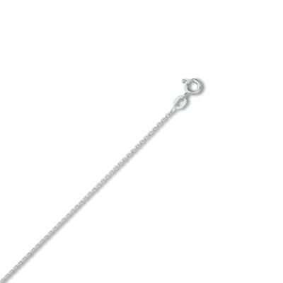 Goldkette ONE ELEMENT "Halskette aus 585 Weißgold Ø 1,2 mm" Gr. 36, silber, Halsketten, Damen, 36, Weißgold 585, Damen Gold Schmuck Rundankerkette Image