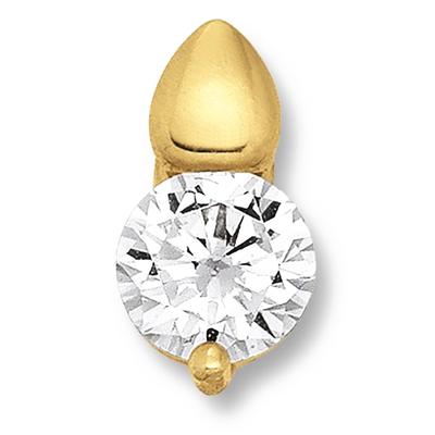 Ketten-Anhänger ONE ELEMENT "Zirkonia Anhänger aus 333 Gelbgold", gold, Schmuckanhänger, Damen, mit Zirkonia, Gelbgold 333, Damen Gold Schmuck Image
