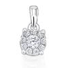 Ketten-Anhänger ONE ELEMENT "0,08 ct Diamant Brillant Invisible Anhänger aus 585 Weißgold", silber, Schmuckanhänger, Damen, 0.08 ct, Weißgold 585-Diamanten, Weißgold 585, Diamanten, Damen Gold Schmuck Invisible