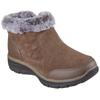 Winterboots SKECHERS "EASY GOING", Damen, Gr. 35, braun, Veloursleder, sportlich, Schuhe, Winterschuh, Schlupfstiefel mit 3M Scotchgard-Imprägnierung