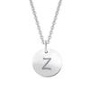 Ketten-Anhänger ONE ELEMENT "Buchstabe Z Buchstaben Anhänger aus 333 Weißgold Ø 11,0 mm", silber, Schmuckanhänger, Damen, Z, Weißgold 333, Damen Gold Schmuck Buchstabe Z