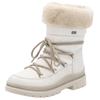 Winterboots REMONTE, Damen, Gr. 39, beige (weiß, hellbeige), Leder, Textil, klassisch, Schuhe, Blockabsatz, Winterstiefelette mit wasserabweisender TEX-Membran